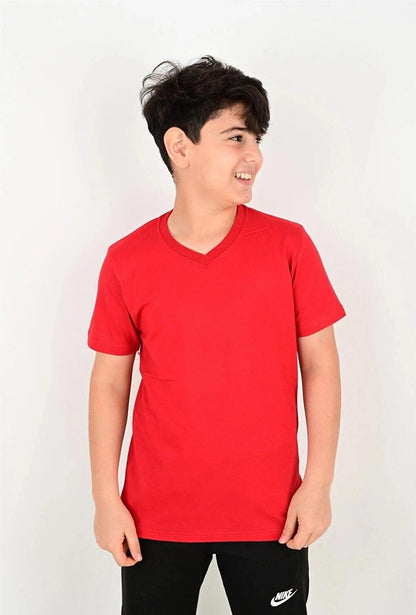 V-Neck Unprinted Plain T-Shirt 6731