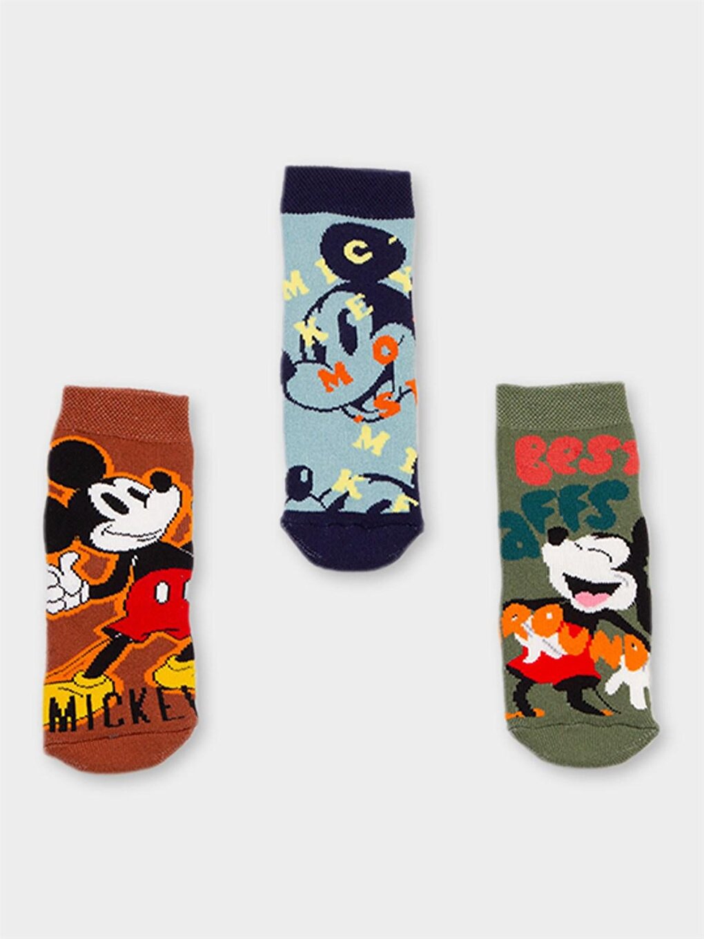 Mickey Mouse Licensed Boys 3 Pairs Towel Socks 20502