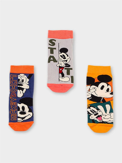 Mickey Mouse Licensed Boys 3 Pairs Socks 20501