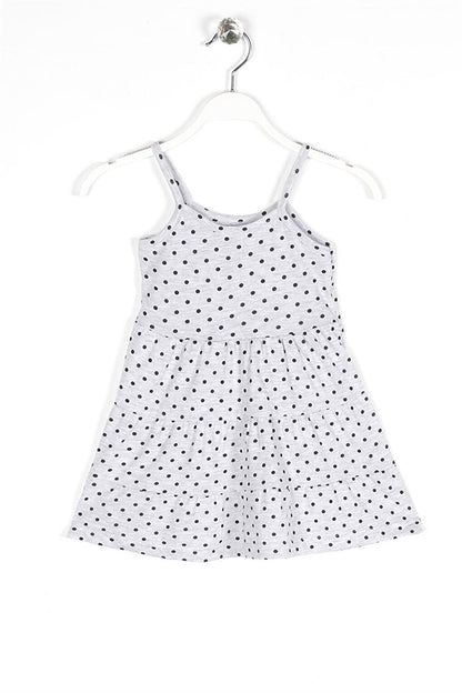 Girl's Polka Dot Print Grimelange Strap Dress