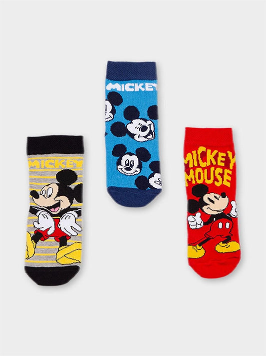 Mickey Mouse Licensed Boys 3 Pairs Socks 20500