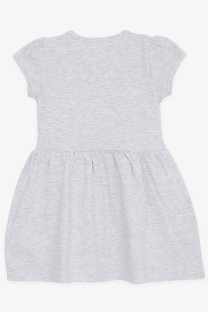 Girl's Dress Ice Cream Printed Gray Melange (Age 3)