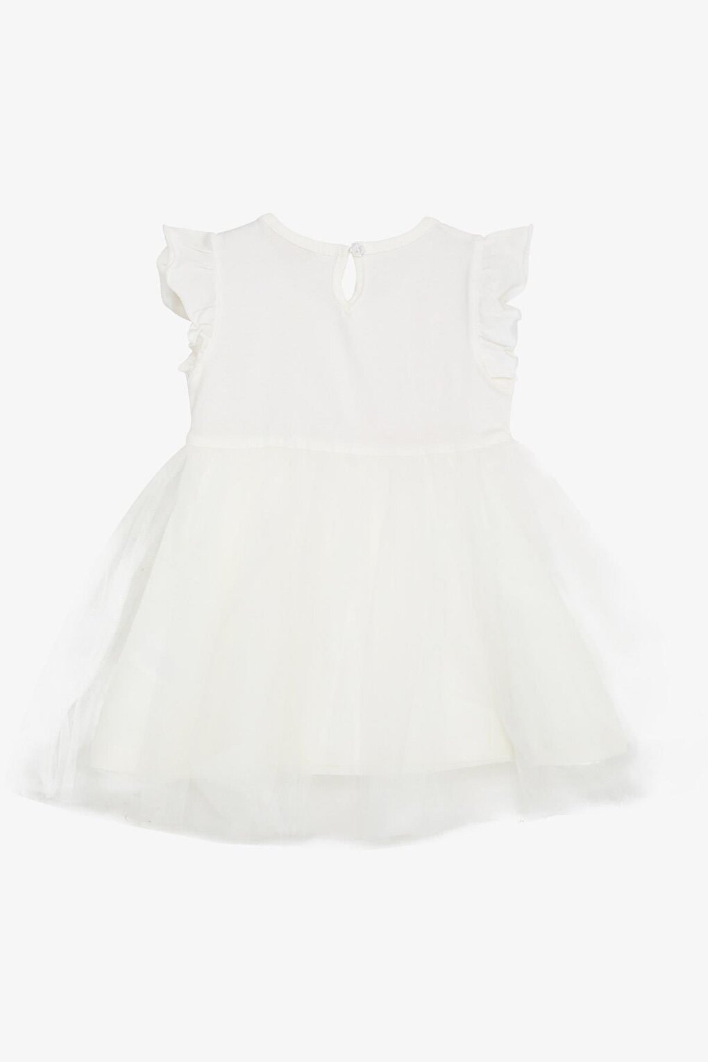 Girl's Dress Flower Embroidered Bow Tulle White (3-8 Years)