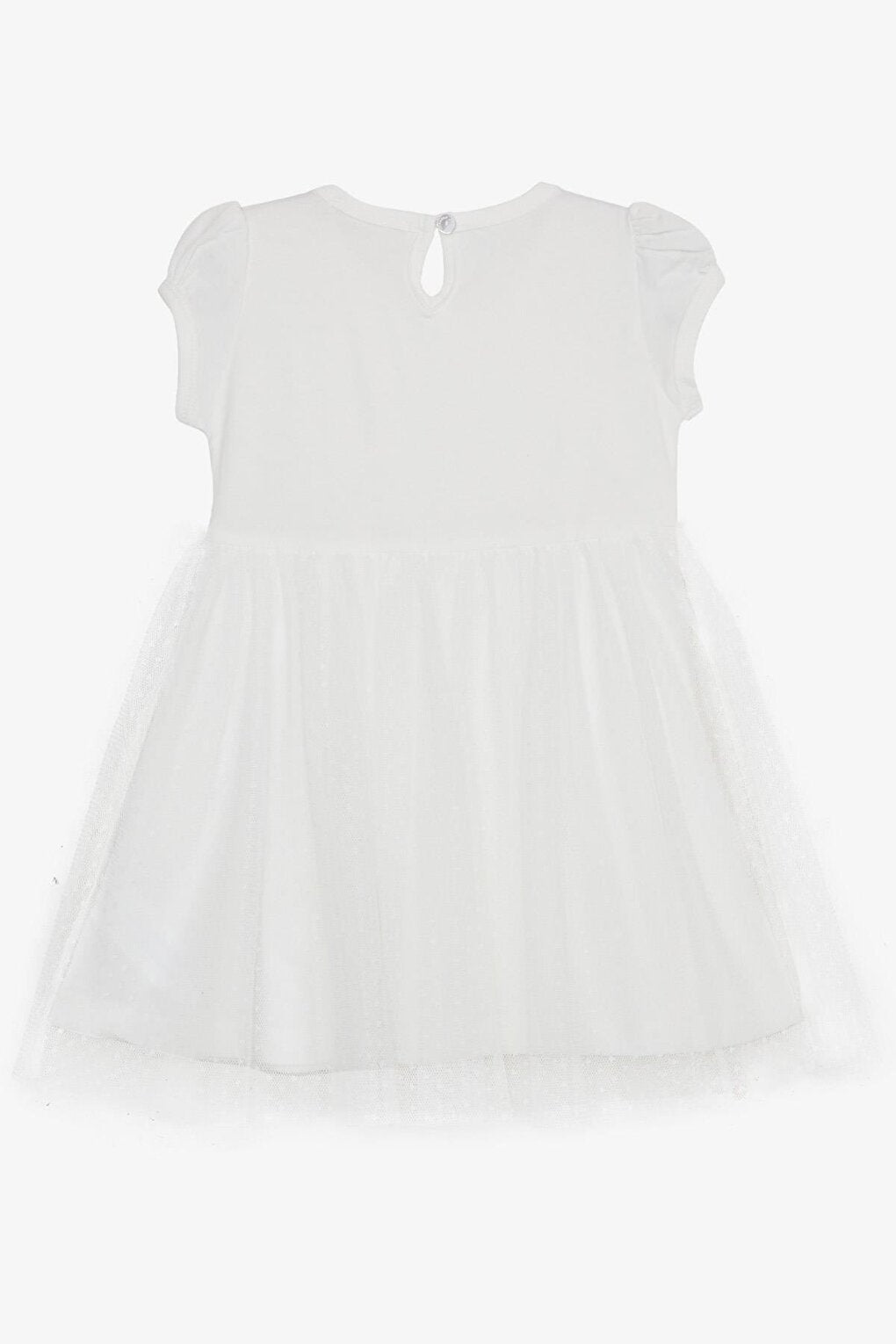 Girl's Dress Bow Tulle Ecru (Age 3-8)