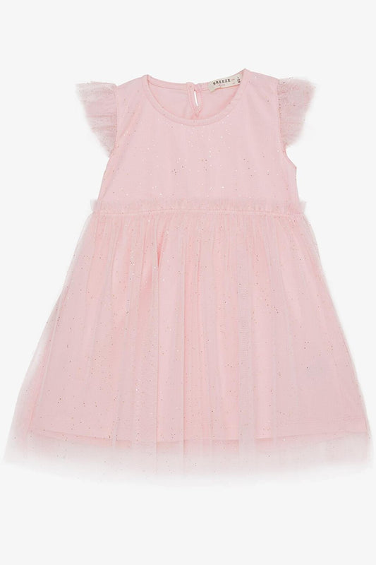 Girl's Dress Glitter Tulle Frilly Pink (Age 3-7)