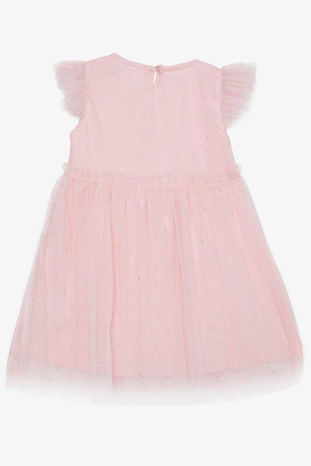 Girl's Dress Glitter Tulle Frilly Pink (Age 3-7)