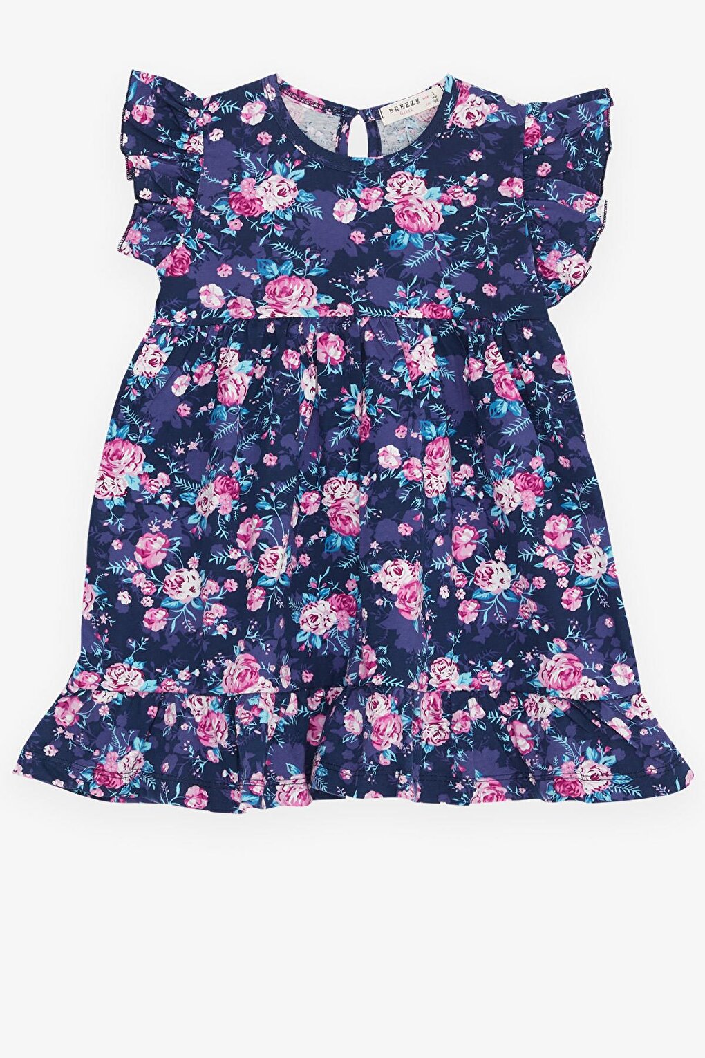 Girl's Dress Floral Patterned Buttons on the Back Mixed Color (Age 3-8)