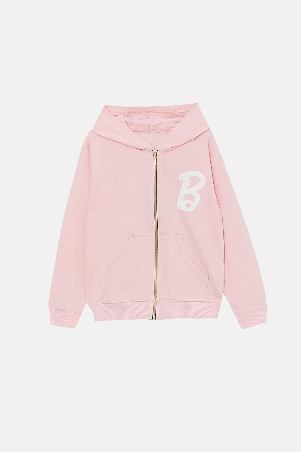 Zippered Girl's Hooded Sweatshirt