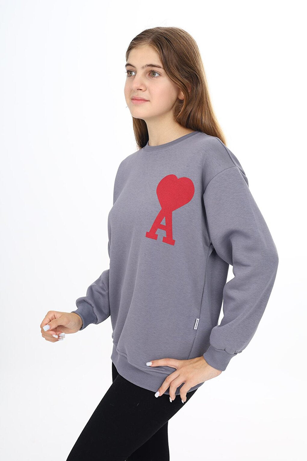 Girl's Heart A Printed 3 Thread Sweatshirt 7-13 Years Lx270