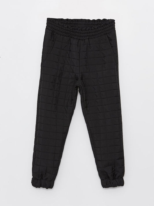 Girl's Quilted Elastic Pocket Jogger Pants