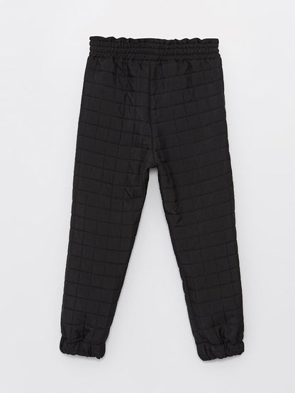 Girl's Quilted Elastic Pocket Jogger Pants