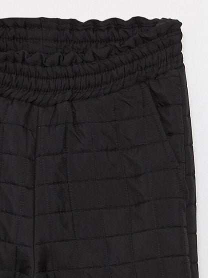 Girl's Quilted Elastic Pocket Jogger Pants