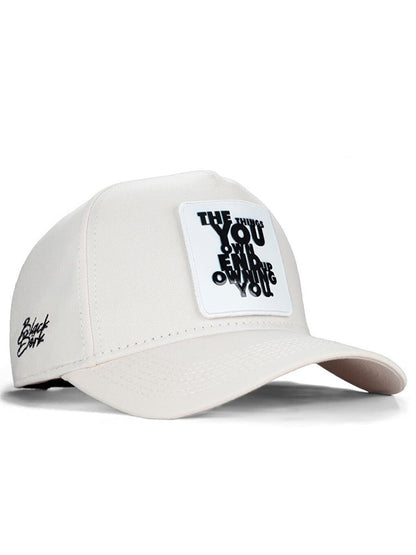 V1 Baseball The Things You Own - Unisex Beige Hat (Cap) with 1 Code Logo