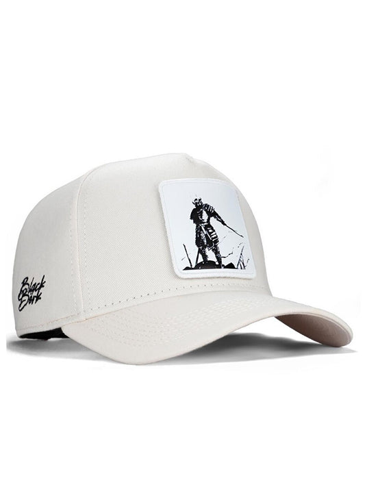 V1 Baseball Samurai - Unisex Beige Hat (Cap) with 7 Code Logo