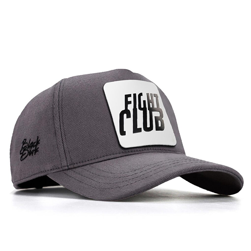 V1 Baseball Fight Club - Unisex Gray Hat (Cap) with 10 Code Logo