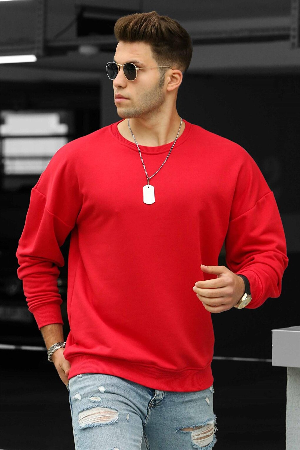 Red Men's Sweatshirt 4782