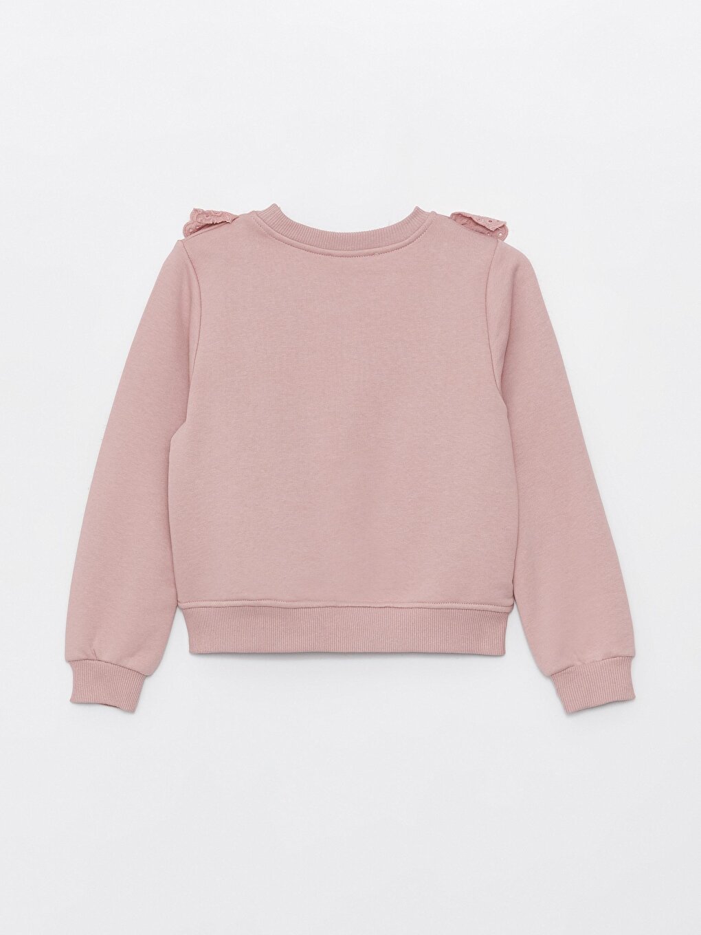 Girl's Lace Embroidered Ruffle Detail SweatShirt