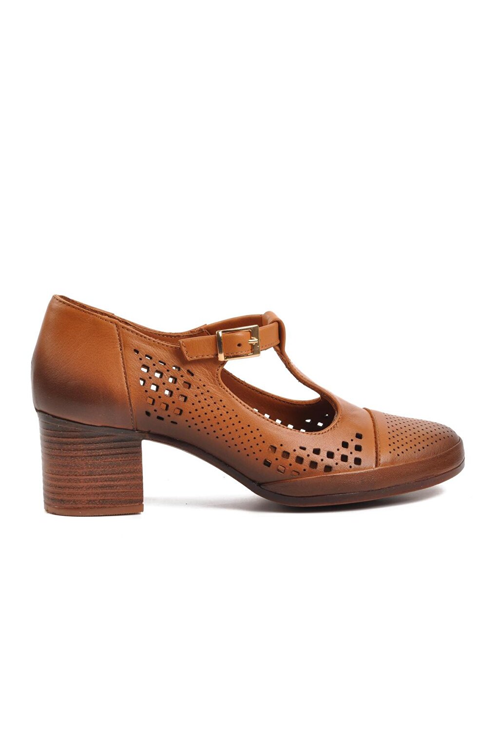 Tan Leather Women's Heeled Classic Shoes 1911923Y