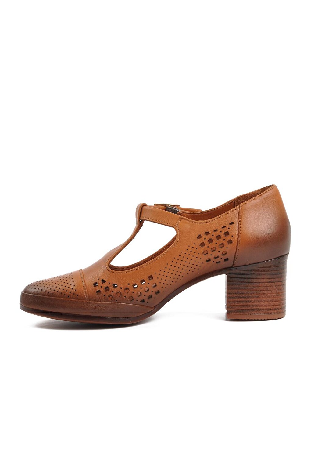 Tan Leather Women's Heeled Classic Shoes 1911923Y