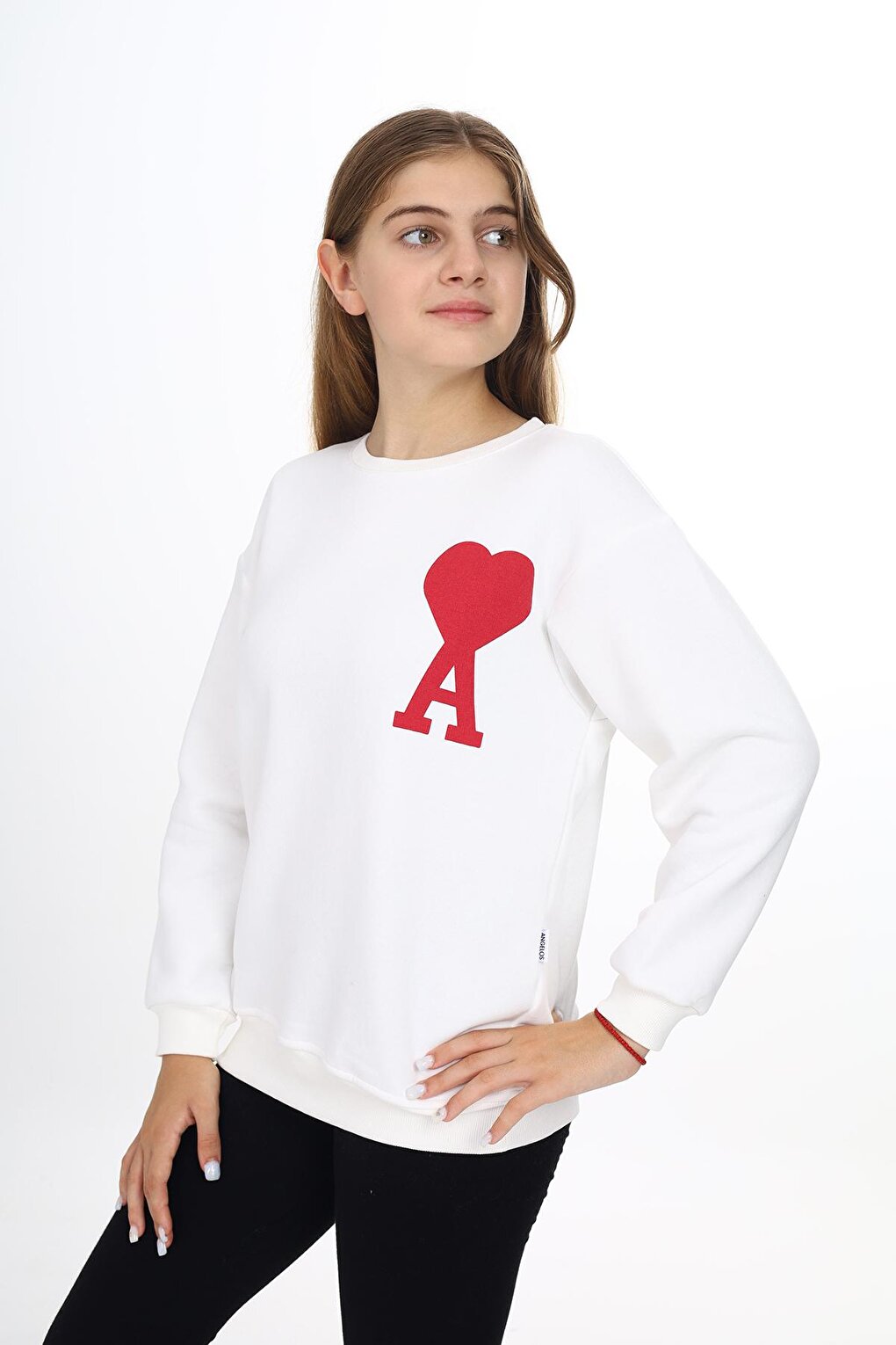 Girl's Heart A Printed 3 Thread Sweatshirt 7-13 Years Lx270