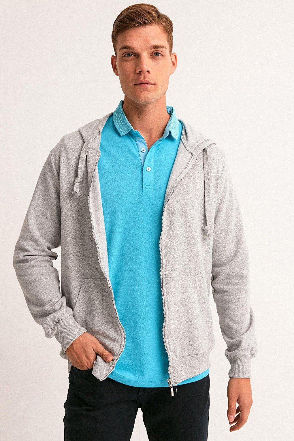 Zippered Hooded Unisex Sweatshirt