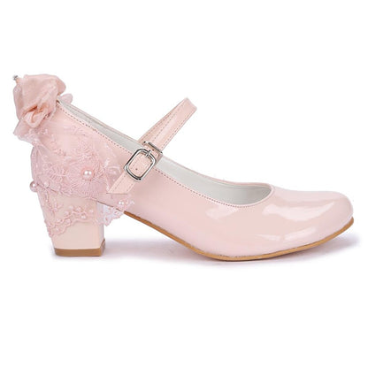 Daily Girl's 4 Cm Heeled Shoes 754 Patent Leather