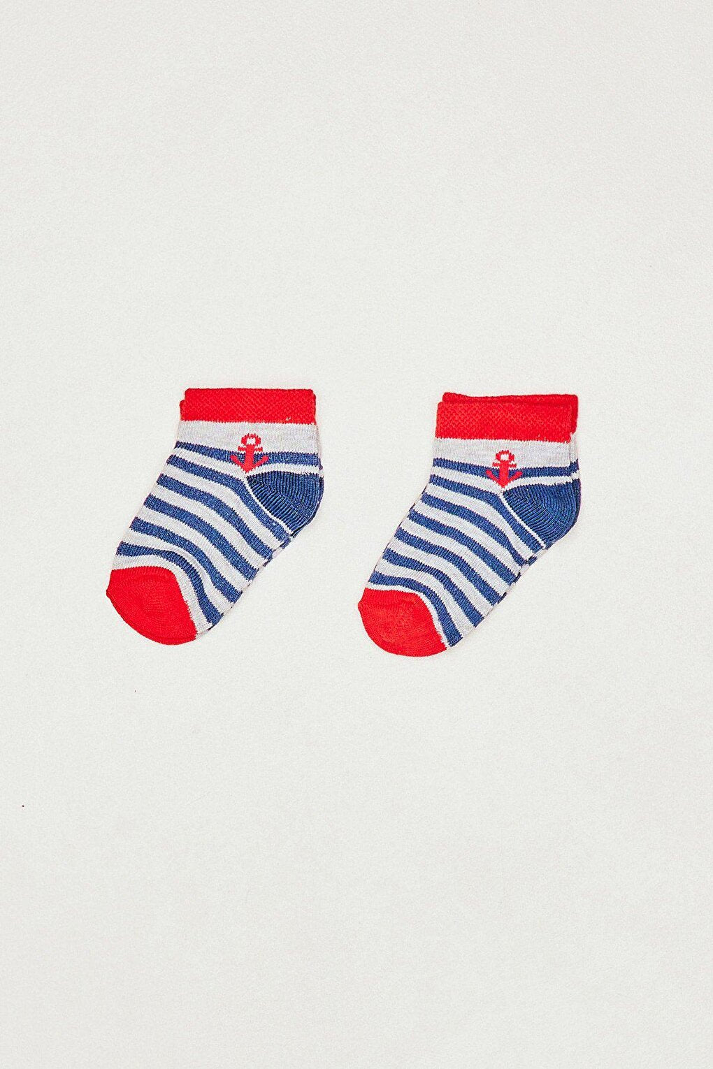 2 Pack Striped Booties Kids Socks