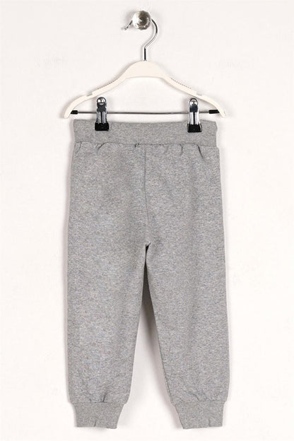 Boy's Gray Colored Rubber Cuff Sweatpants