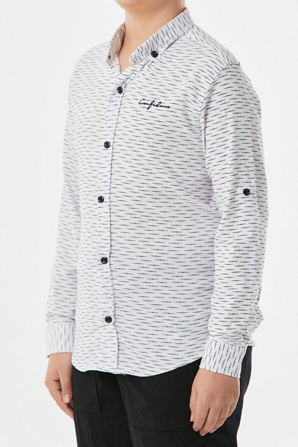 Printed Sleeve Folded Boy's Shirt