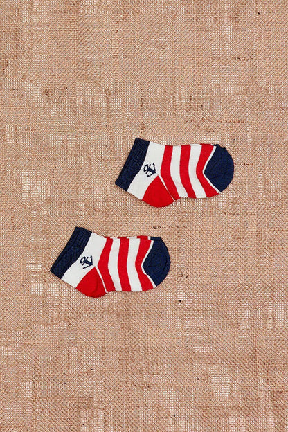 2 Pack Striped Booties Kids Socks