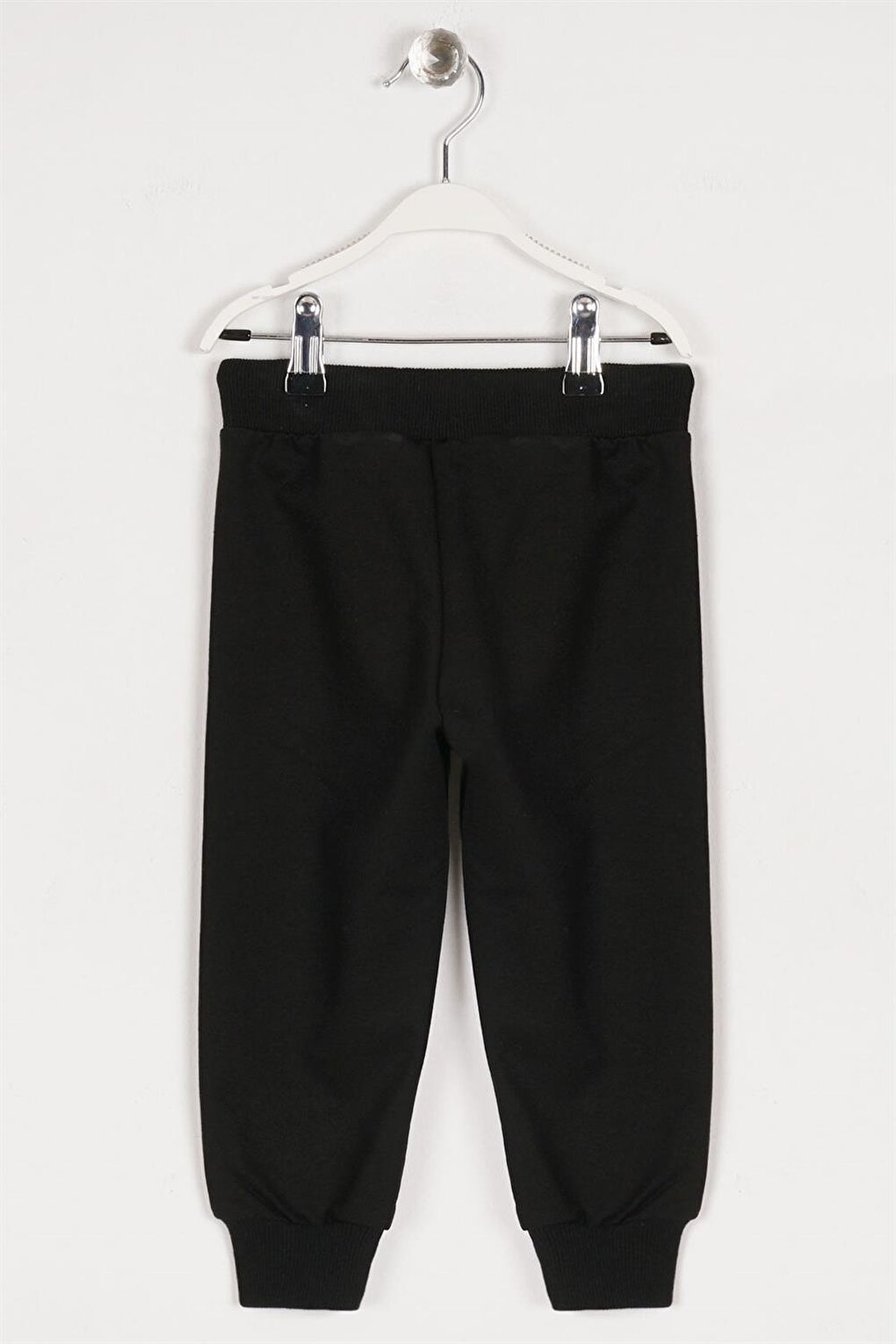 Boy's Black Colored Rubber Cuff Sweatpants