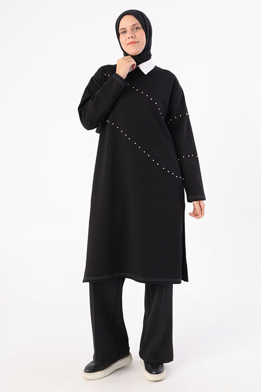 Black Pearl Long Sweat Tunic