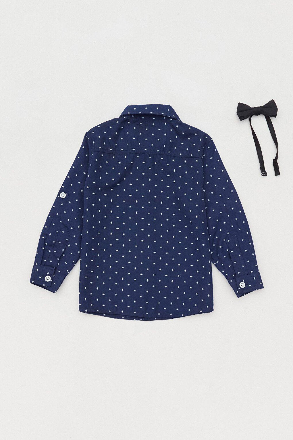 Printed Sleeve Foldable Bow Tie Boy's Shirt