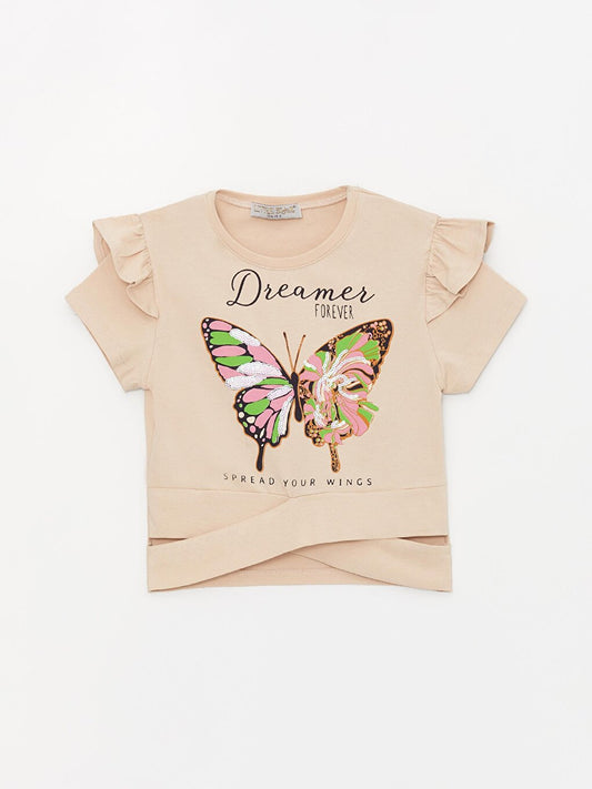 Girl's Butterfly Printed Dreamer Forever Blouse