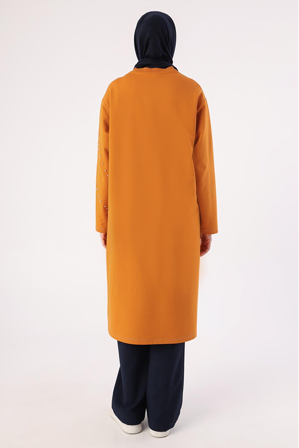 Orange Pearl Long Sweat Tunic