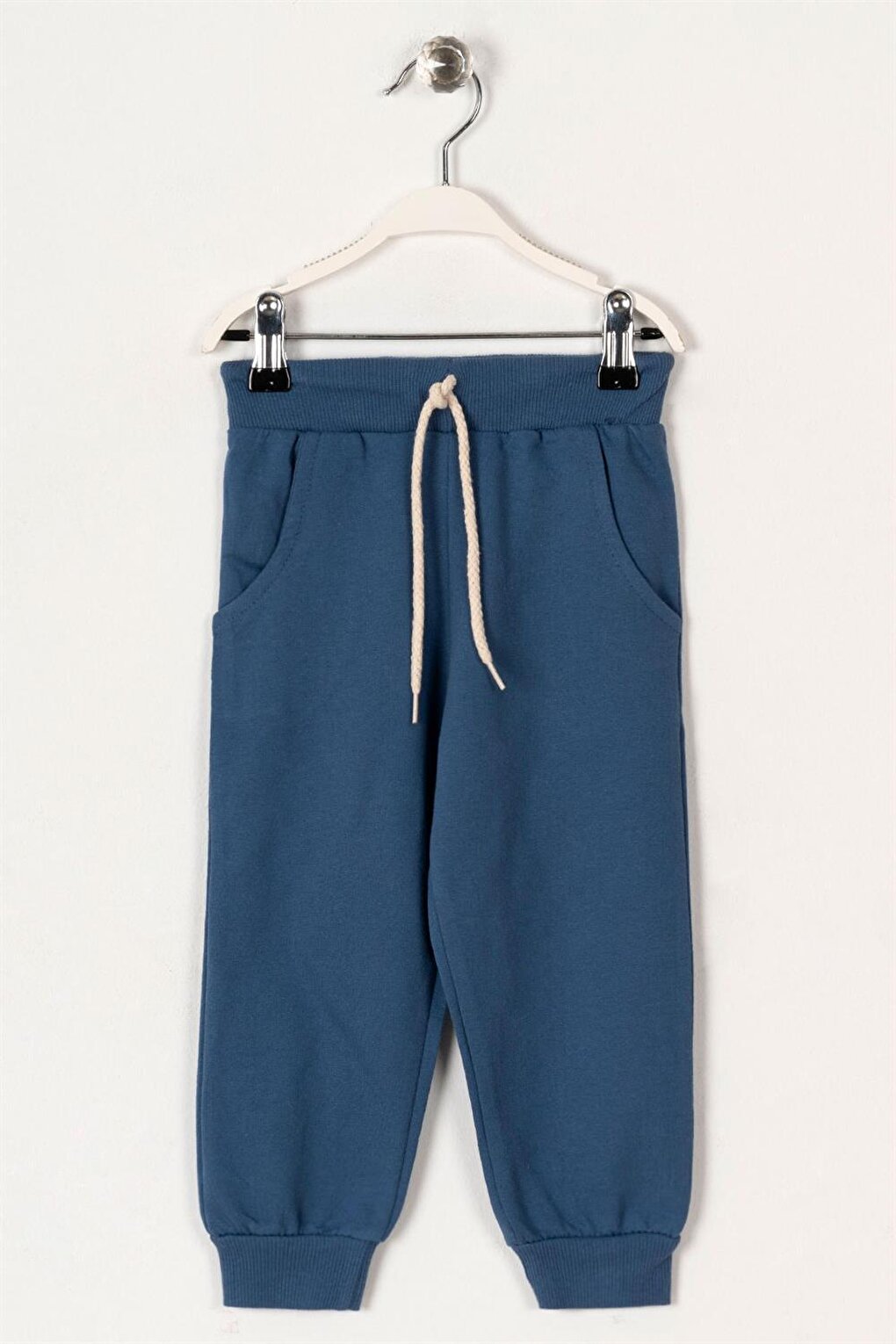 Boy's Blue Colored Lace Up Sweatpants