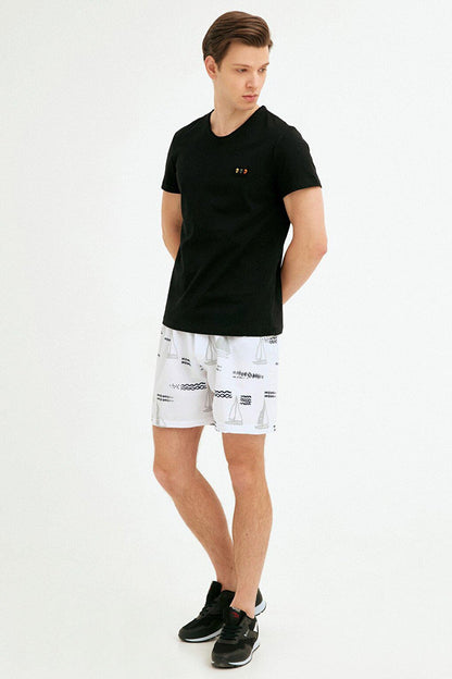 Printed Back Pocket Swim Shorts