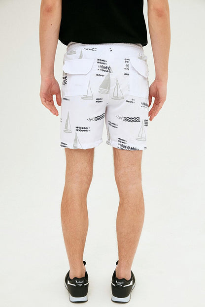 Printed Back Pocket Swim Shorts