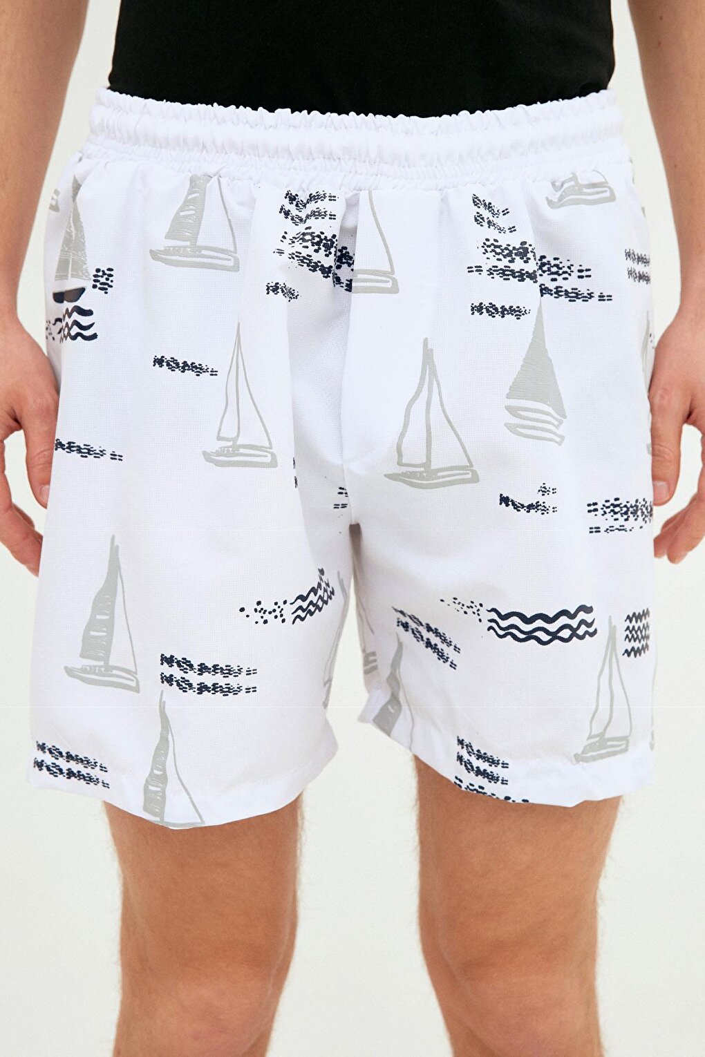 Printed Back Pocket Swim Shorts