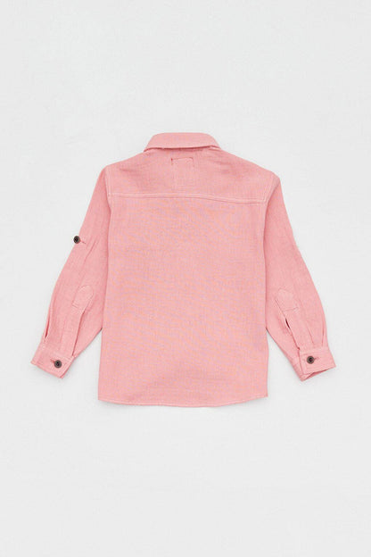 Boy's Shirt with Folded Sleeves