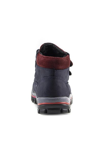 Boy's Navy Blue Leather healthy Supported Children's Boots