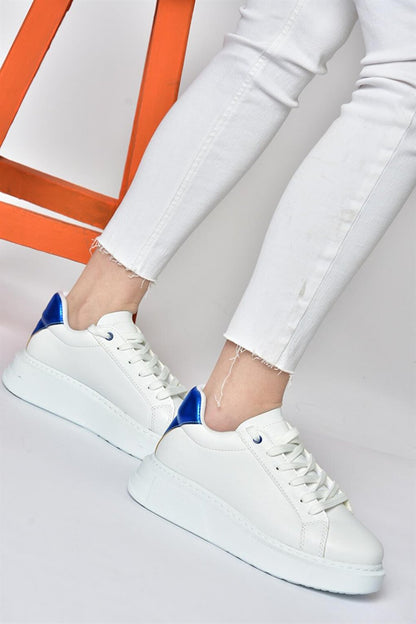 P848231409 White/Sax Blue Women's Sneakers