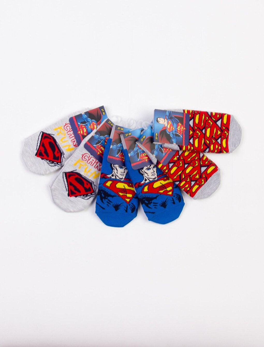 Superman Licensed 3 Pairs Booties Kids Socks 18200