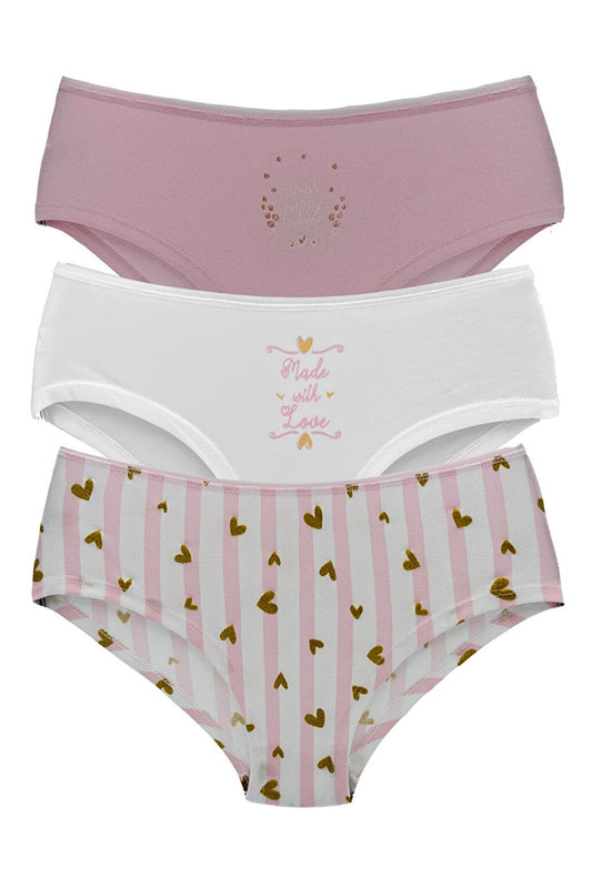 Cotton Patterned and Printed Hipster Women's Panties 3-pack