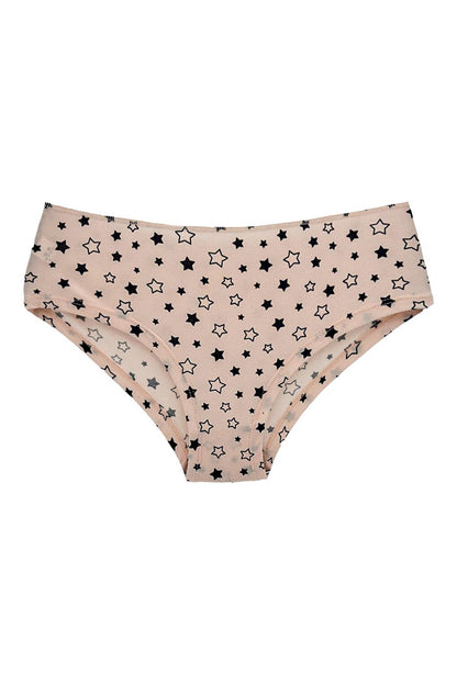 Cotton Patterned and Printed Hipster Women's Panties 3-Piece