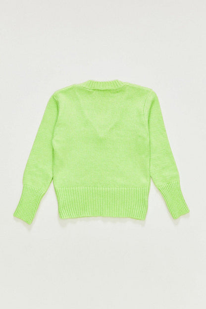 V-Neck Girl's Knitwear Sweater