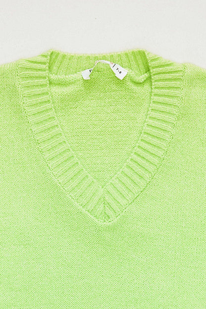 V-Neck Girl's Knitwear Sweater