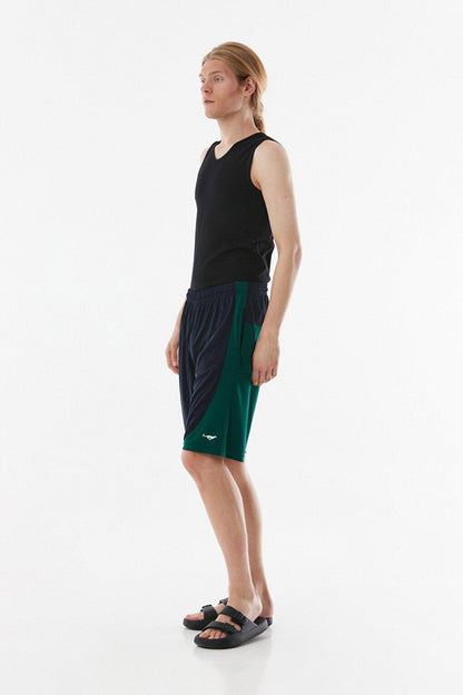 Color Block Tie Waist Shorts