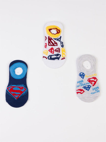 Superman Licensed Kids 3 Pairs Sneakers Socks 19838