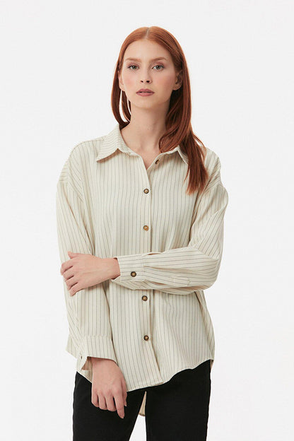 Striped Button Back Shirt